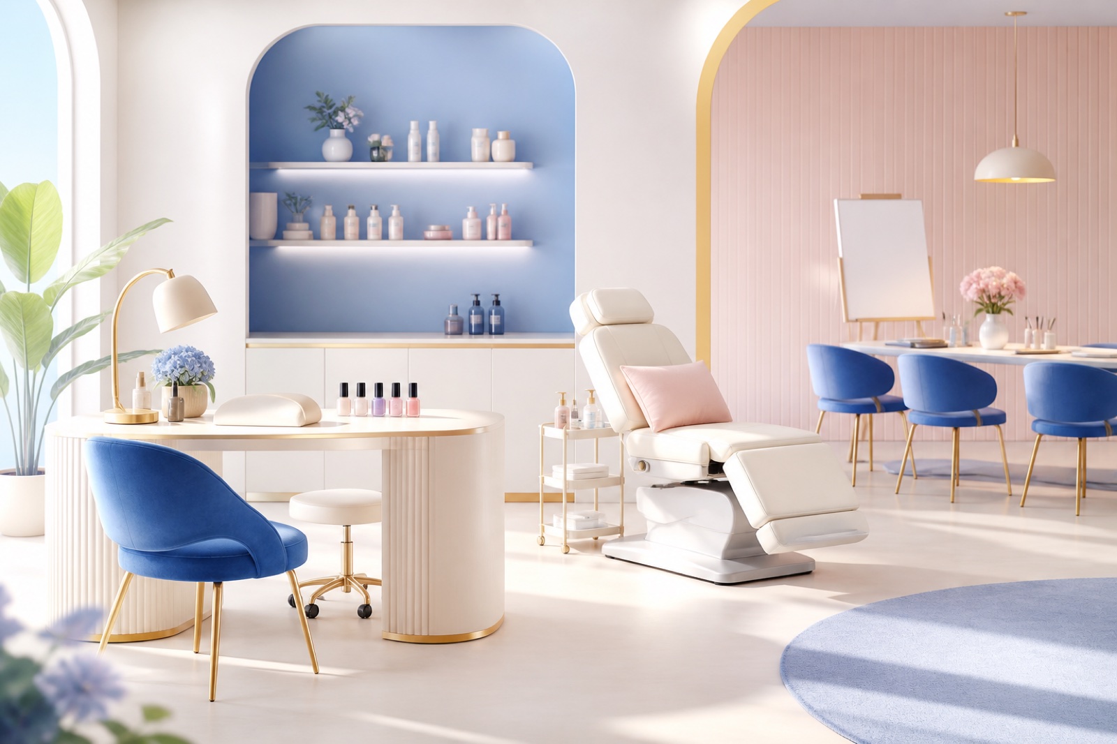 Illustrated beauty and training studio